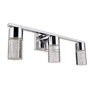 Allen+Roth Dunwynn 3-Light Chrome Modern Vanity Light 1362624 NIB - Contemporary